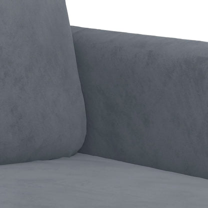 Divano a 2 Posti grigio scuro140 cm in Velluto - homemem39