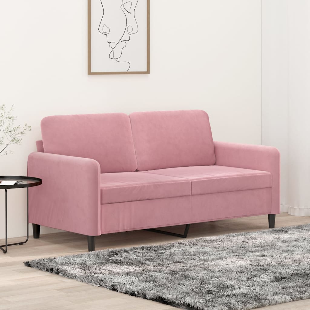 Divano a 2 Posti Rosa 140 cm in Velluto | homemem39