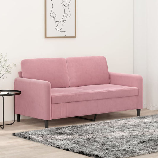 Divano a 2 Posti Rosa 140 cm in Velluto | homemem39