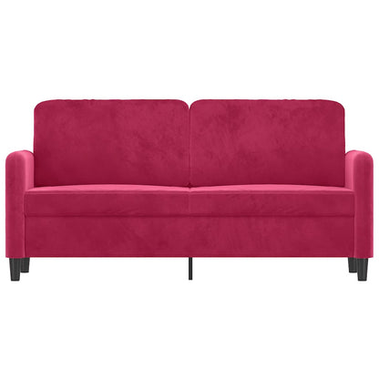 Divano a 2 Posti Rosso Vino 140 cm