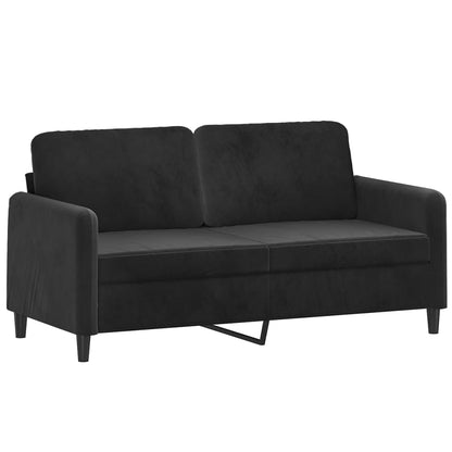 Divano a 2 Posti Nero 140 cm in Velluto - homemem39