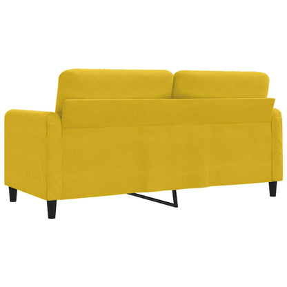 Divano a 2 Posti giallo 140 cm in Velluto | homemem39