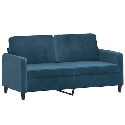 Divano a 2 Posti Blu 140 cm in Velluto | homemem39