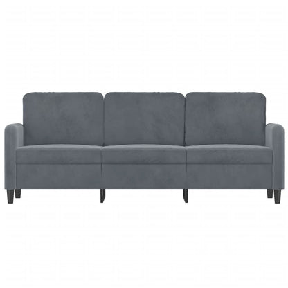 Divano a 3 Posti Grigio Scuro 180 cm in Velluto - homemem39