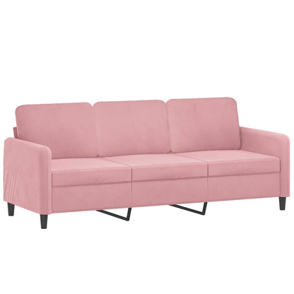 Divano a 3 Posti rosa 180 cm in Velluto - homemem39