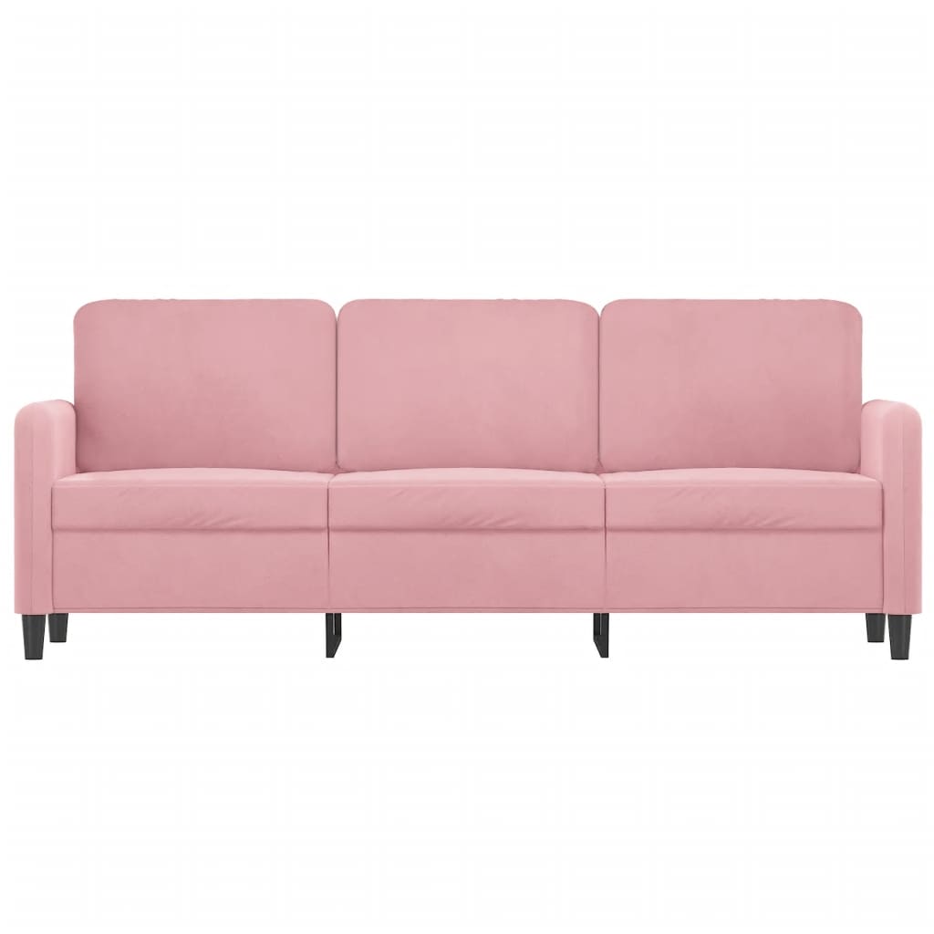 Divano a 3 Posti rosa 180 cm in Velluto | homemem39