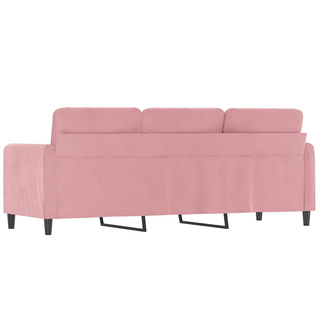 Divano a 3 Posti rosa 180 cm in Velluto - homemem39