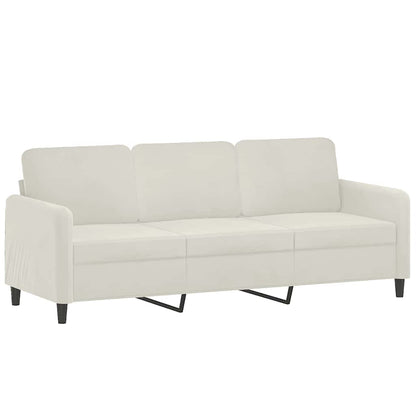Divano a 3 Posti Crema 180 cm in Velluto | homemem39