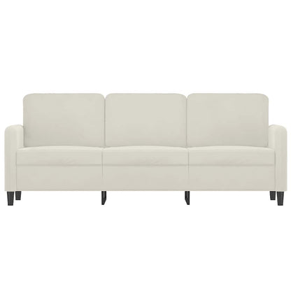 Divano a 3 Posti Crema 180 cm in Velluto | homemem39