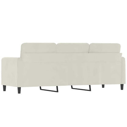 Divano a 3 Posti Crema 180 cm in Velluto | homemem39
