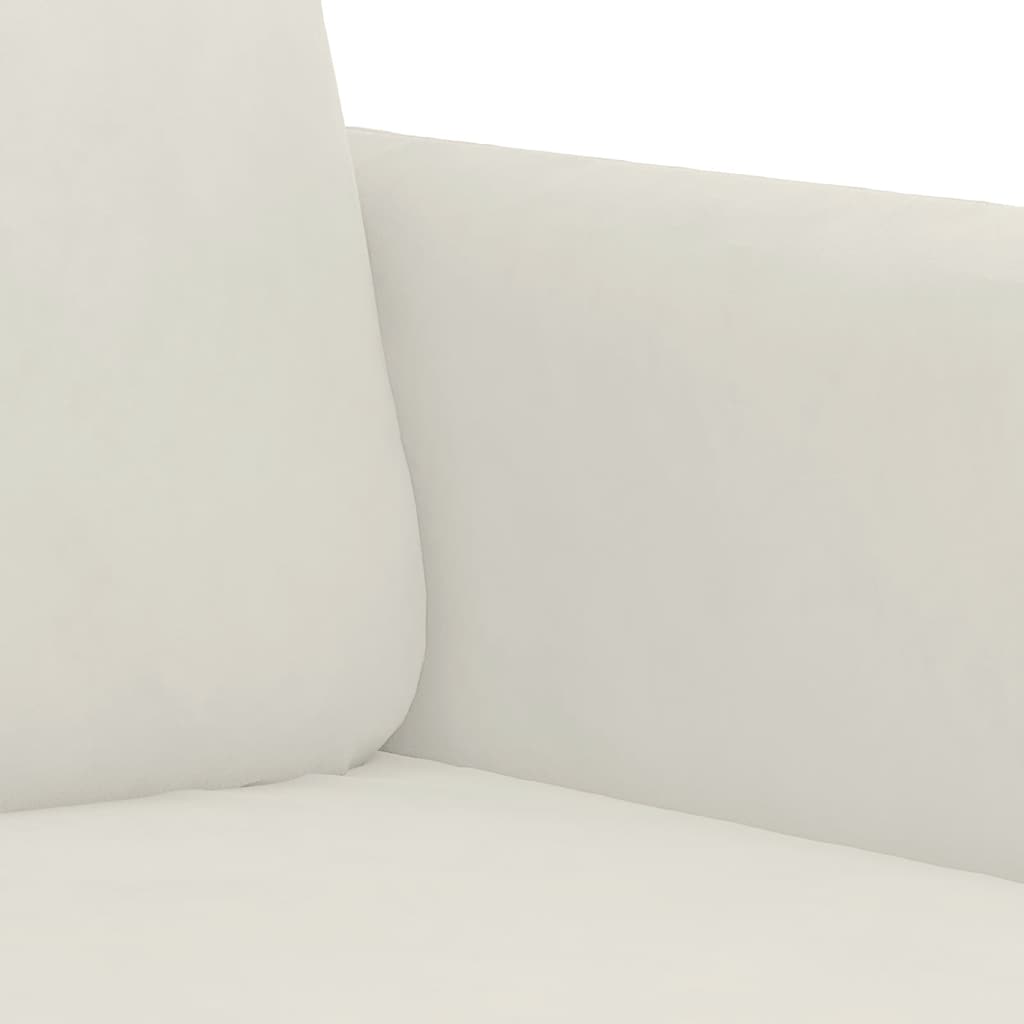 Divano a 3 Posti Crema 180 cm in Velluto | homemem39