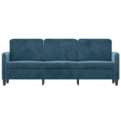 Divano a 3 Posti Blu 180 cm in Velluto | homemem39