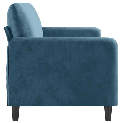 Divano a 3 Posti Blu 180 cm in Velluto