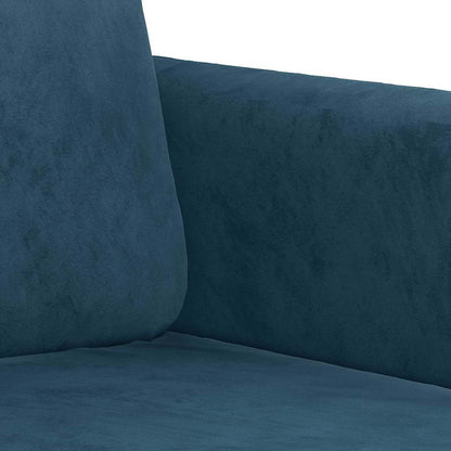Divano a 3 Posti Blu 180 cm in Velluto | homemem39