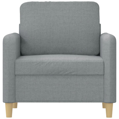 Poltrona Grigio Chiaro 60 cm in Tessuto - homemem39