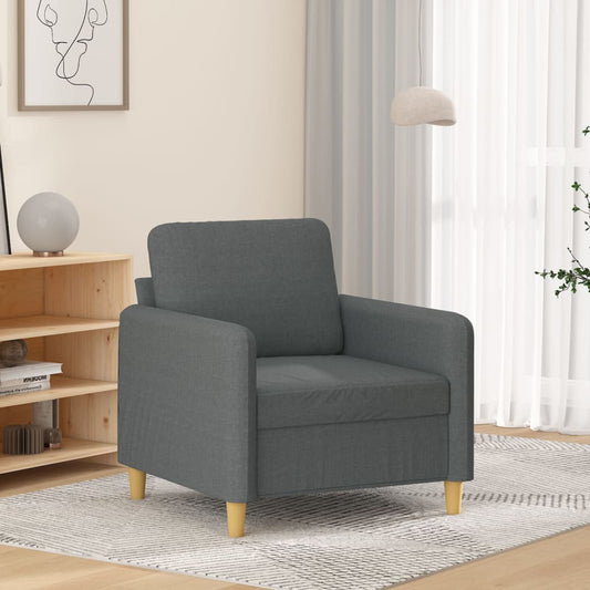 Poltrona Grigio Scuro 60 cm in Tessuto - homemem39