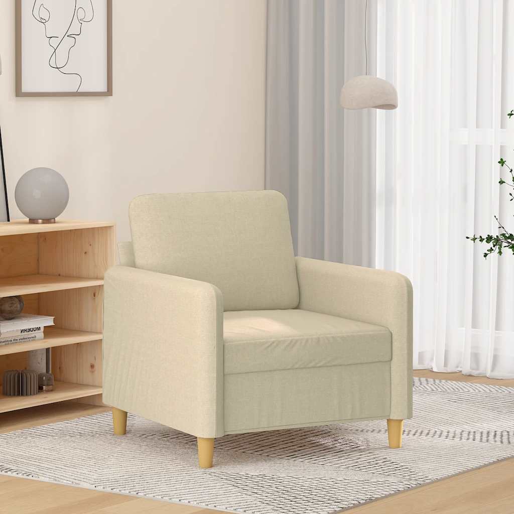 Poltrona Crema 60 cm in Tessuto | homemem39