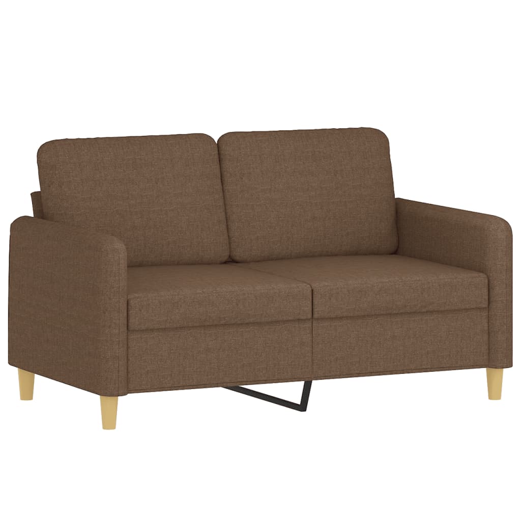 Divano a 2 Posti Marrone 120 cm in Tessuto | homemem39