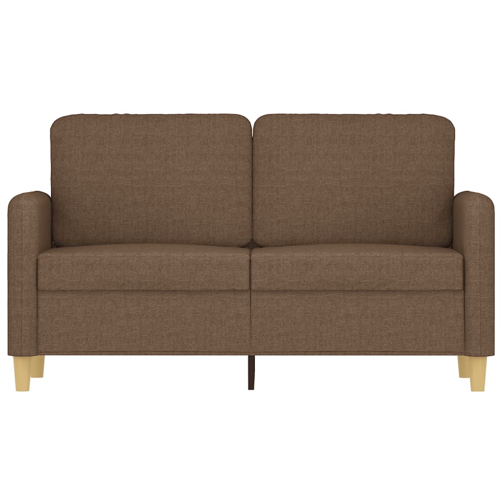 Divano a 2 Posti Marrone 120 cm in Tessuto | homemem39