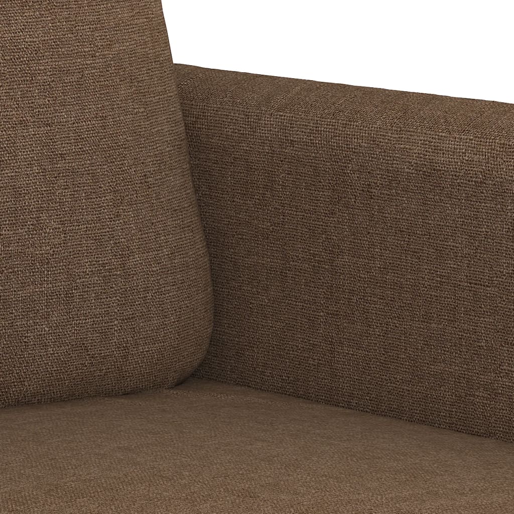 Divano a 2 Posti Marrone 120 cm in Tessuto | homemem39