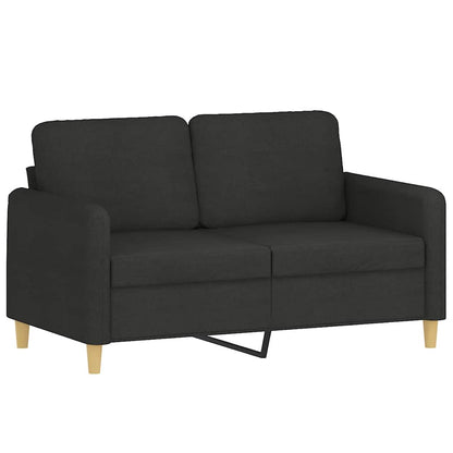 Divano a 2 Posti Nero 120 cm in Tessuto | homemem39