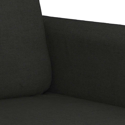 Divano a 2 Posti Nero 120 cm in Tessuto | homemem39