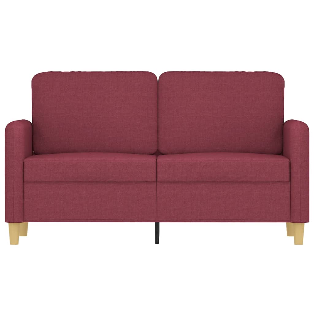 Divano a 2 Posti Rosso Vino 120 cm in Tessuto | homemem39
