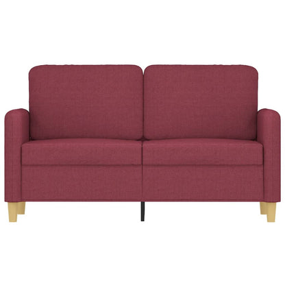 Divano a 2 Posti Rosso Vino 120 cm in Tessuto | homemem39