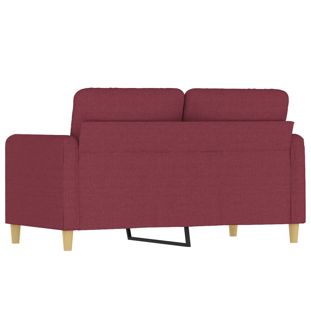 Divano a 2 Posti Rosso Vino 120 cm in Tessuto | homemem39