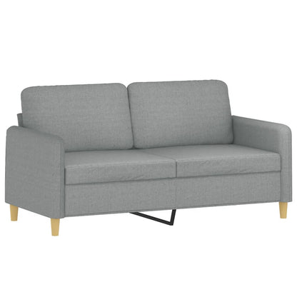 Divano a 2 Posti Grigio Chiaro 140 cm in Tessuto | homemem39