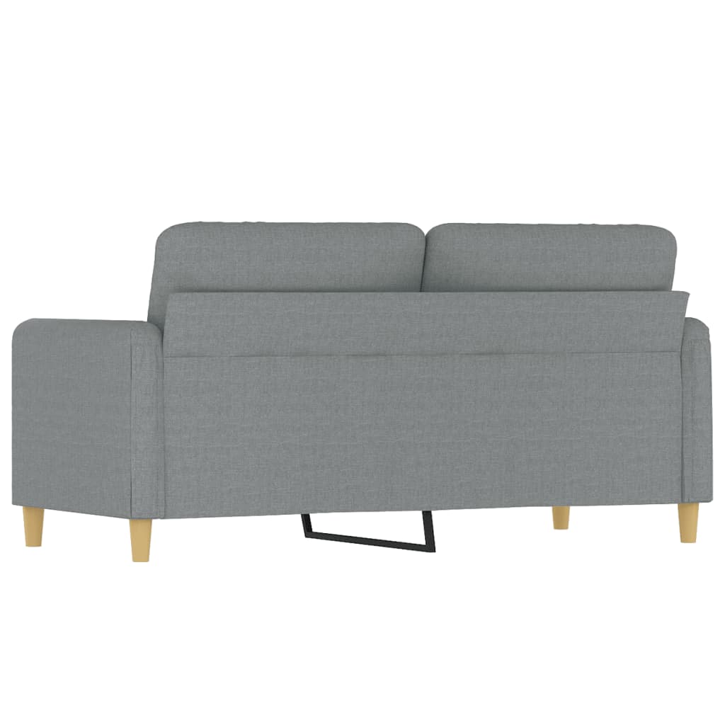 Divano a 2 Posti Grigio Chiaro 140 cm in Tessuto | homemem39