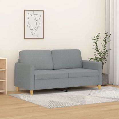 Divano a 2 Posti Grigio Chiaro 140 cm in Tessuto | homemem39