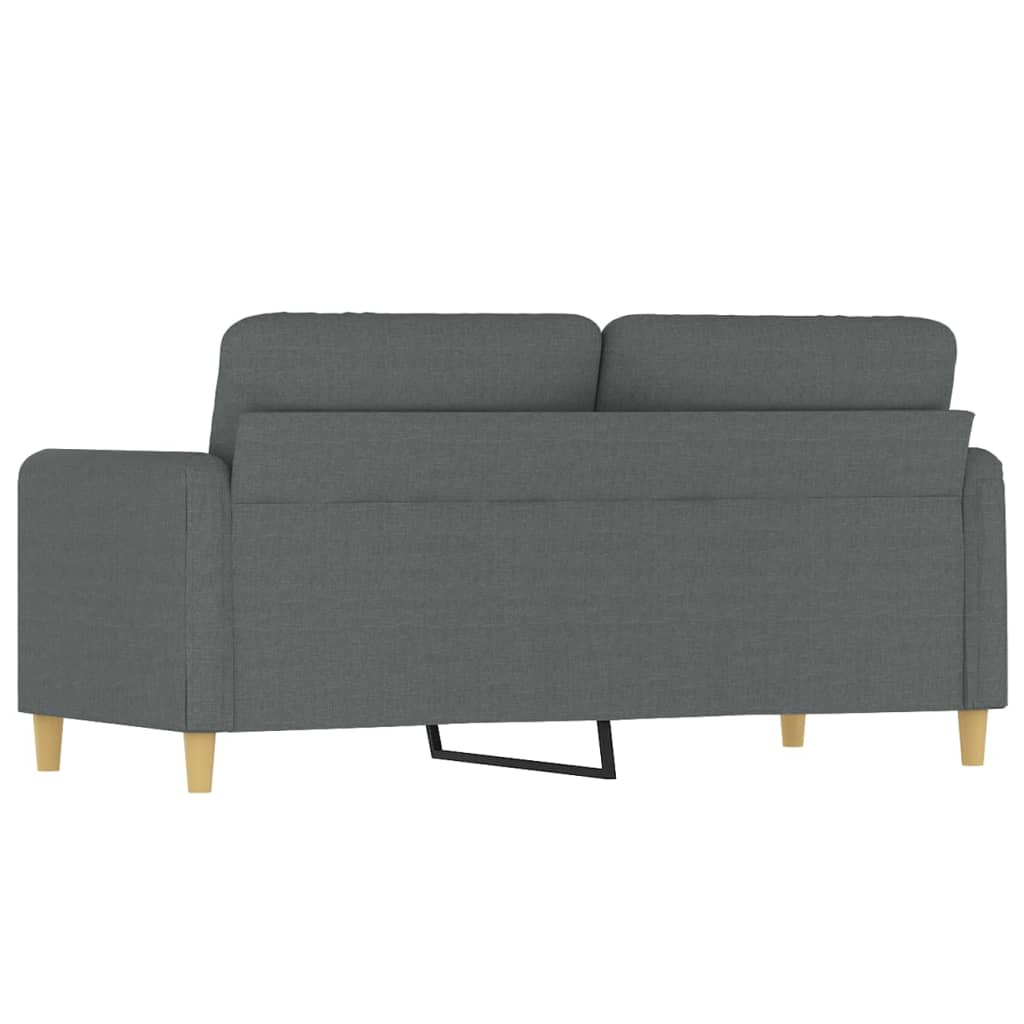 Divano a 2 Posti Grigio Scuro 140 cm in Tessuto | homemem39