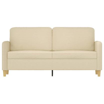 Divano a 2 Posti Crema 140 cm in Tessuto | homemem39