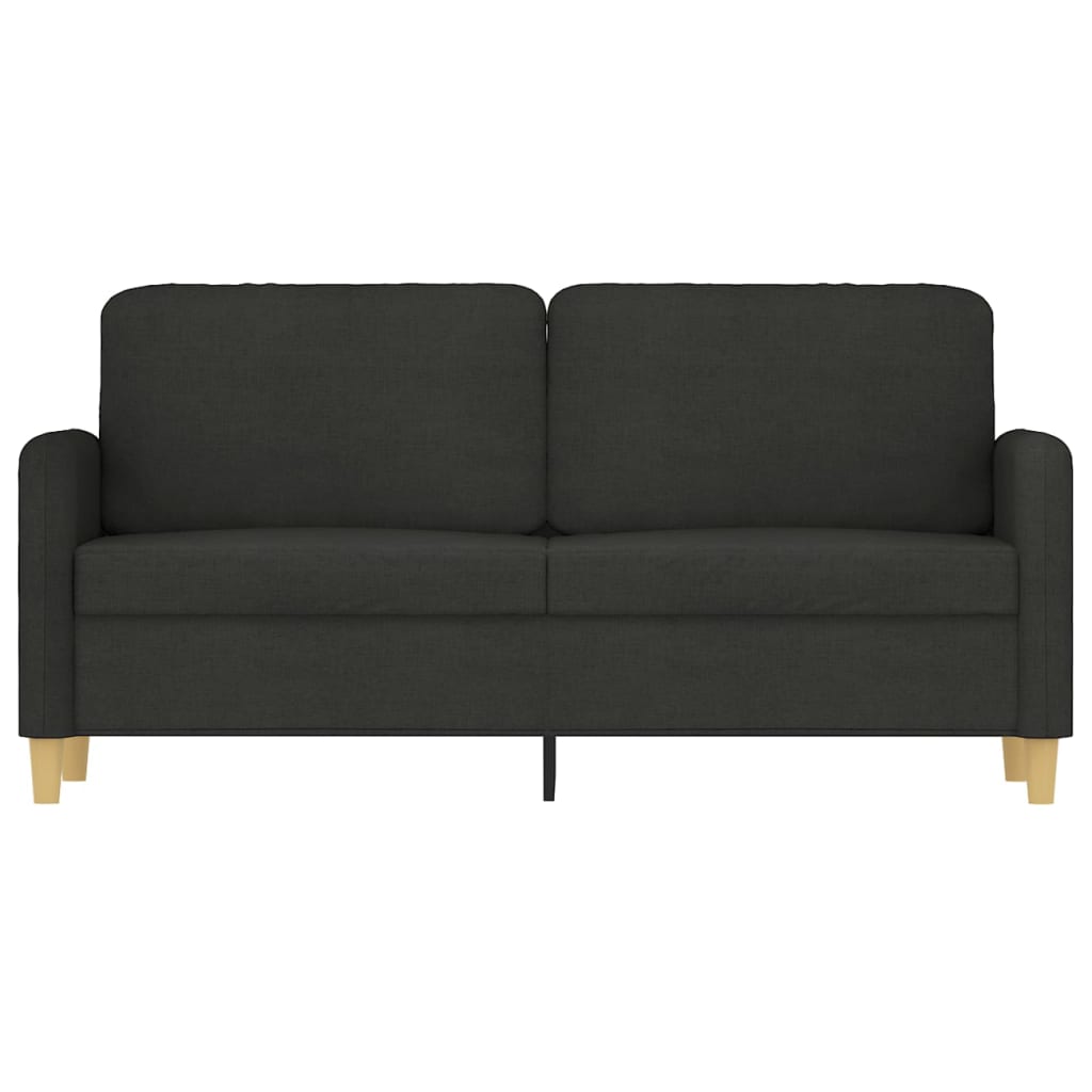 Divano a 2 Posti Nero 120 cm in Tessuto | homemem39
