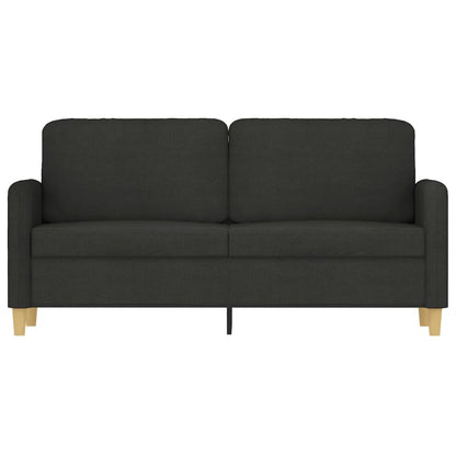 Divano a 2 Posti Nero 120 cm in Tessuto | homemem39