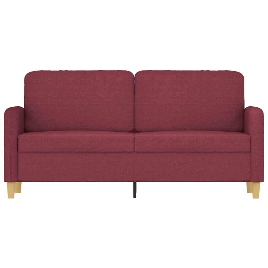 Divano a 2 Posti Rosso Vino 140 cm in Tessuto | homemem39