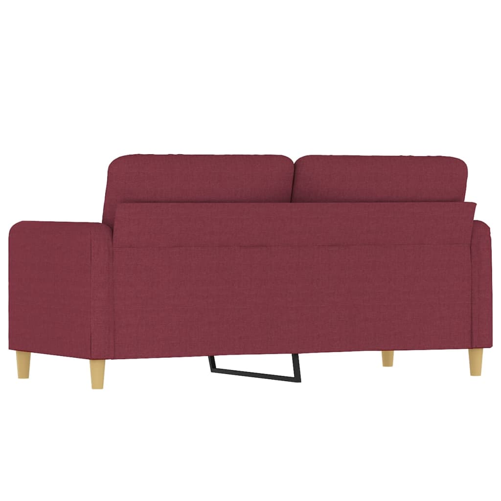 Divano a 2 Posti Rosso Vino 140 cm in Tessuto | homemem39