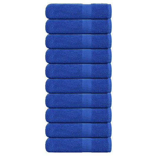 Asciugamani 10 pz Blu 50x100 cm 360 g/m² 100% Cotone