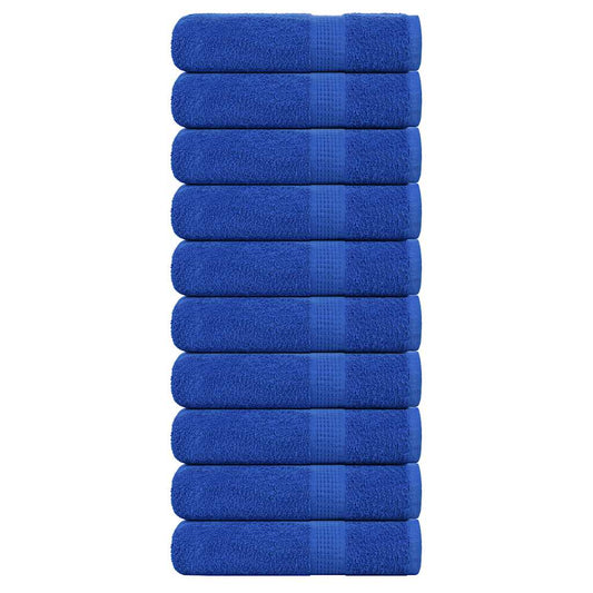 Asciugamani da Bagno 10pz Blu 100x150cm 360g/m² 100% Cotone