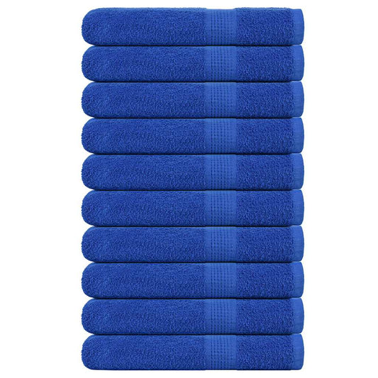 Asciugamani 10 pz Blu 100x200 cm 360 g/m² 100% Cotone