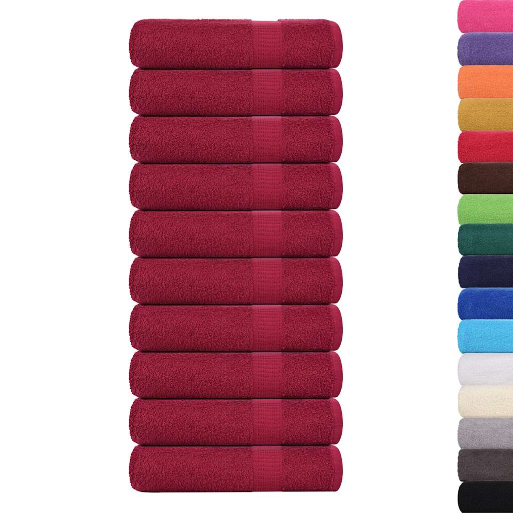 Asciugamani FROGN 10 pz Bordeaux 50x100 cm 360 g/m²
