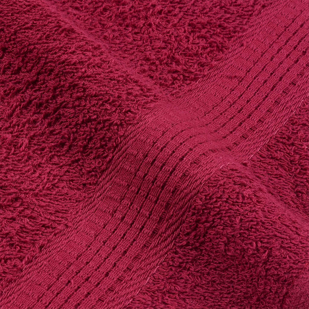 Asciugamani Doccia 2 pz Bordeaux 70x140 cm 360 g/m² 100% Cotone