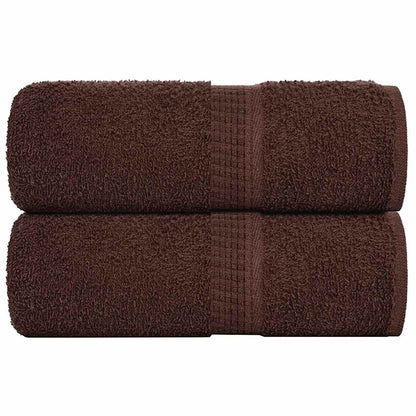 Asciugamani Ospiti 2 pz Marrone 30x50 cm 360 g/m² 100% Cotone - homemem39