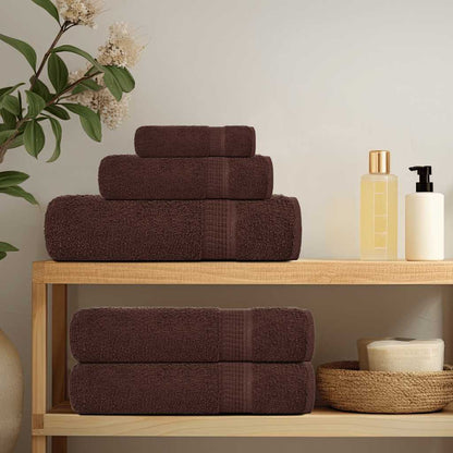 Asciugamani per ospiti FROGN 4 pz Marrone 30x50 cm 360 g/m²