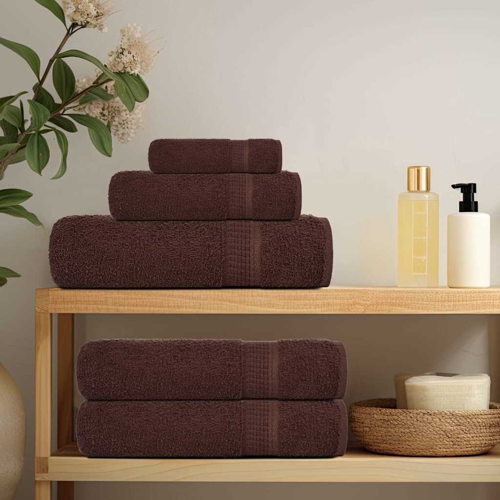 Asciugamani per ospiti FROGN 10 pz Marrone 30x50 cm 360 g/m²
