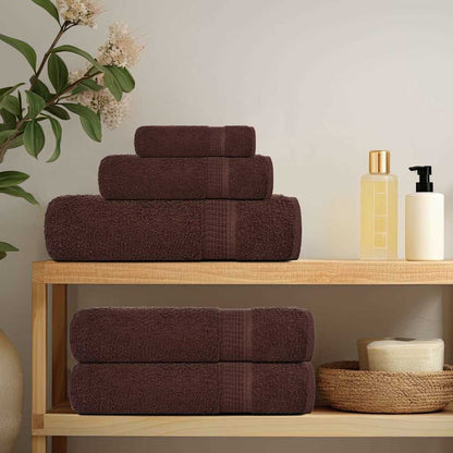 Asciugamani per ospiti FROGN 10 pz Marrone 30x50 cm 360 g/m²