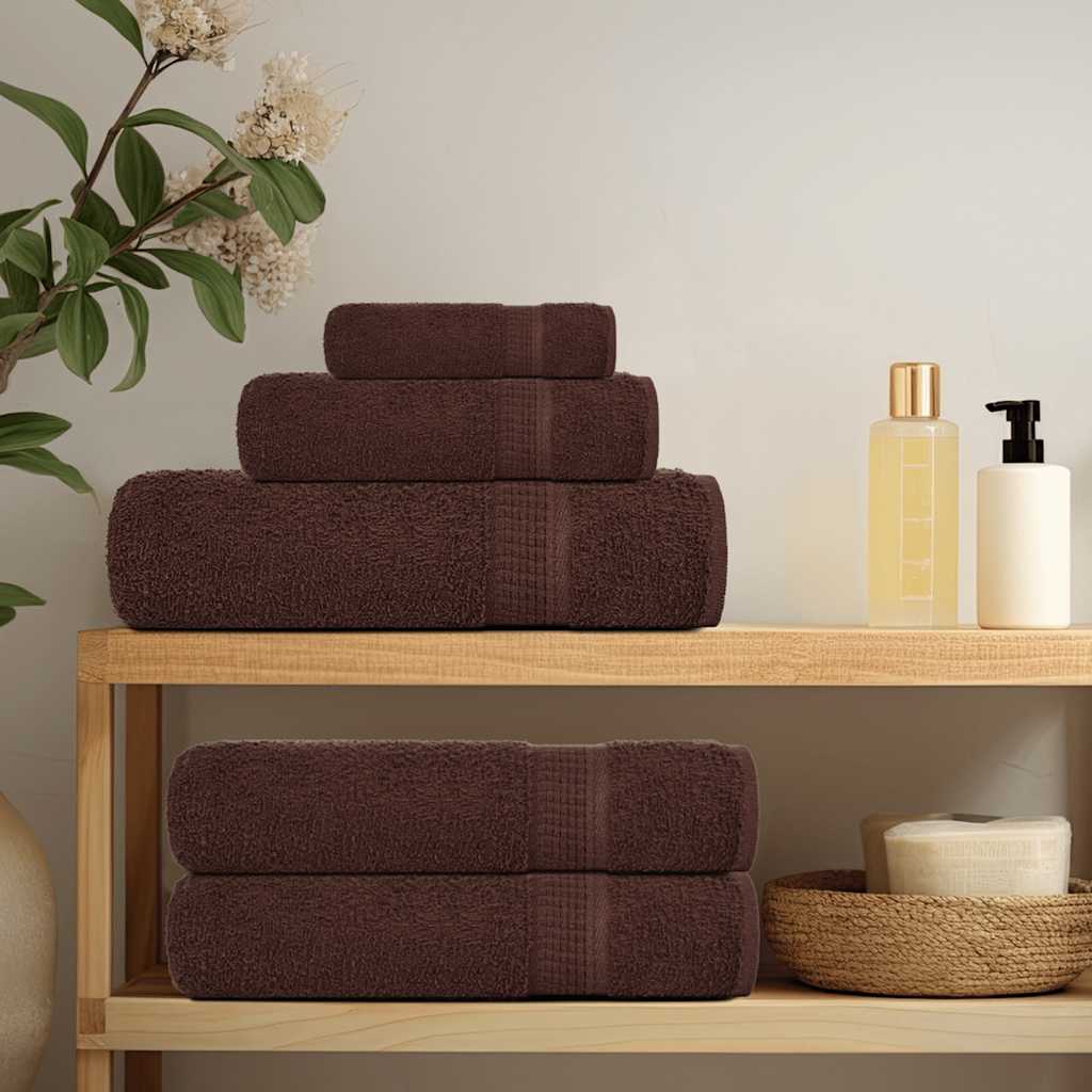 Asciugamani FROGN 2 pz Marrone 50x100 cm 360 g/m²