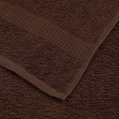 Asciugamani 10 pz Marrone 50x100 cm 360 g/m² 100% Cotone