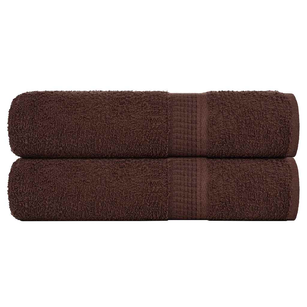 Asciugamani Doccia 2 pz Marrone 70x140 cm 360 g/m² 100% Cotone - homemem39